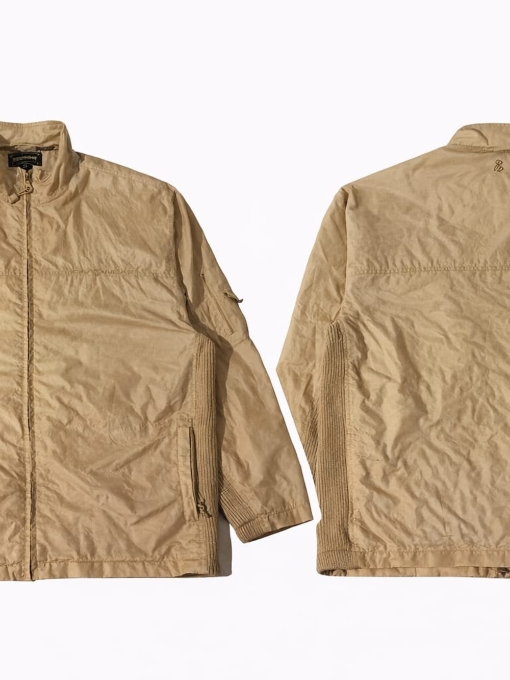 Rocawear Men's Light Tan Zip-Up Shirt Jacket